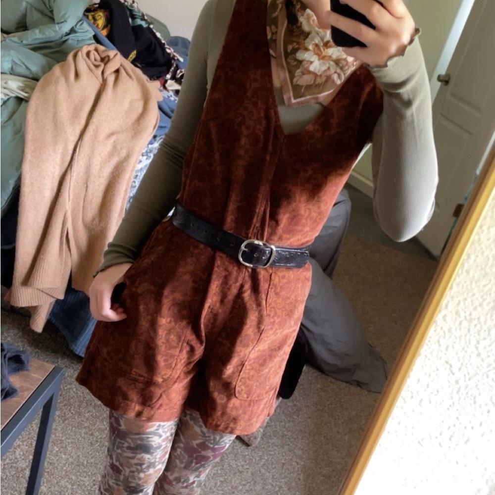 Rust Brown Sleeveless Romper